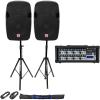 image2 Rockville 12quot 2400 Watt DJ PA SpeakersStandsCablesBagBluetooth Mixer