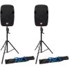 image2 Rockville SPGN124 12quot Passive 1200W DJ PA SpeakersCrankUp Speaker Stands