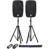 image2 Rockville SPGN128 12quot 8Ohm Passive 2400w DJ PA SpeakersStandsCablesBag