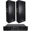 imageRockville 2 RSG1528 Dual 15 PA Speakers RPA9 Power Amplifier Amp