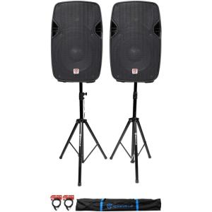 image2 Rockville SPGN108 10quot Passive 800W ABS Plastic PA SpeakersStandsCablesBags