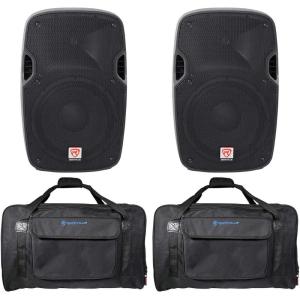 image2 Rockville SPGN128 12quot 2400W DJ PA Speakers 8OhmSpeaker Bags