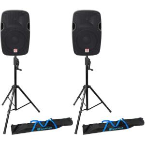 image2 Rockville SPGN128 12quot Passive 1200W DJ PA SpeakersCrankUp Speaker Stands