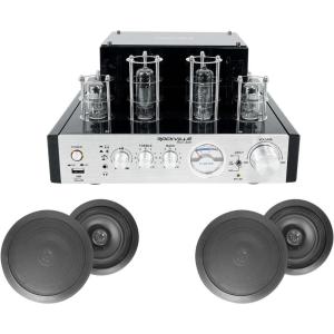 imageBluTube Tube AmplifierHome Theater Receiver4 8quot Black Ceiling Speakers