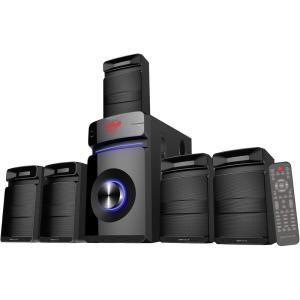 imageRockville HTS45 800w 51 Channel Home Theater Audio System Bluetooth Connectivity USBSD Playback WallMountable Speakers for Home Entertainment