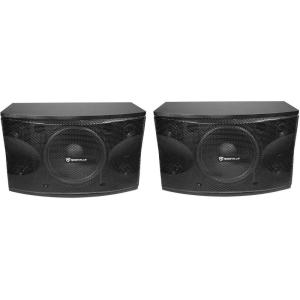 imageRockville Pair KPS12 1600W 3Way 12quot Karaoke Speakers 8 Ohm MDF Enclosure Wall Brackets for Karaoke DJ and Small Venue Sound