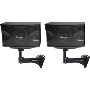 imageRockville Pair KPS80 8quot 3Way 800w KaraokePro SpeakersAdjustable Wall Brackets