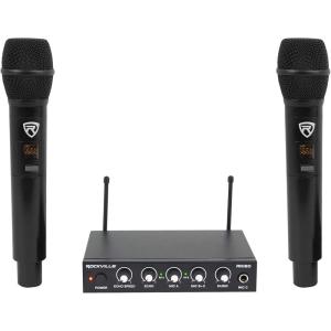 imageRockville RKI60 Dual UHF 8Channel Wireless Microphone Karaoke InterfaceMic Mixer Adjustable Echo Multiple Inputs Easy Setup for Home Karaoke and PartiesWO Bluetooth