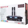 imageRockville RWM3300UA 200 Channel UHF Wireless Dual HandHeld Microphone Mic System Clear Sound Durable Build Long Range Ideal for Events