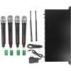 imageRockville RWM4401UH Quad UHF Wireless Handheld Microphone System with LCD Display Low Distortion Long Range for Live Performances and Events