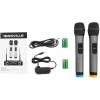 imageRockville RWM72U Dual UHF Wireless Handheld Microphone System Digital Display Long Range Noise Filter for Karaoke and Live Performances