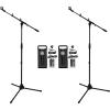 imageRockville 2 RMCXLR HighEnd Metal Handheld Wired Microphones Tripod Stand