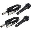 imageRockville Mic Bundle 2 RMCXLR Professional Dynamic Cardioid Metal Microphones 2 XLR Cables 2Piece
