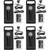imageRockville RMCXLR Wired Dynamic Microphone Full Metal Body M56 Cartridge 2 10 Ft OFC Cables Mic Clip ampamp Case for DJs Karaoke and Live Performances 4Piece