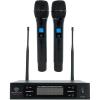 imageRockville RWM65U Dual UHF 15Channel Wireless Microphone System Metal Handheld Mics 400 Ft Range Dual XLR 14quot Output for Live Sound ampamp Presentations