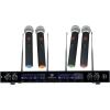 imageRockville RWM90U Quad UHF Wireless Microphone System 4 Mics LCD Display Metal Casing 467491 MHz 400 ft Range Indoor Automatic Pairing for Events and Performances