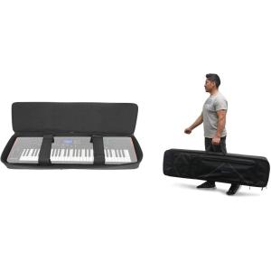 imageRockville BEST BAG 76 Slim Rigid Padded Keyboard Gig Bag Case Foam Insert Reinforced Protection Multiple Pockets Fits Most 76Key Keyboards
