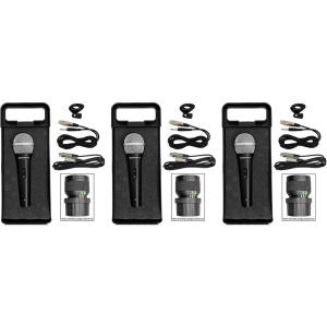 imageRockville RMMXLR Super Cardioid Dynamic Microphone 600 Ohm Metal Body OnOff Switch 10ft XLR Cable Black Finish for Live Performances and Vocals 3Piece
