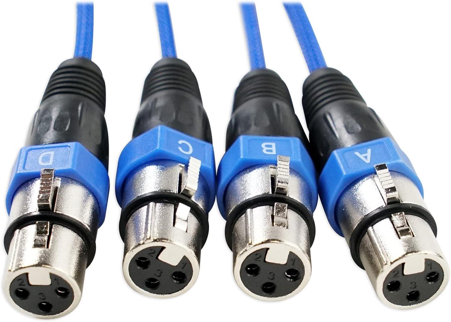 imageRockville SX32100 32 Channel XLR Snake Cable 4 Returns 100 Ft 100 OFC Durable Build Low Noise High Flexibility for Live Sound and Studio Recording