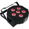 imageRockville Battery PAR 6RF White RGBWAUV Wireless DMX LED Wash Light 6 LEDs 6W Each Rechargeable ampamp Replaceable Battery RF Remote Sound Activated for DJs and Event LightingBlack