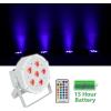 imageRockville Battery PAR 6RF White RGBWAUV Wireless DMX LED Wash Light 6 LEDs 6W Each Rechargeable ampamp Replaceable Battery RF Remote Sound Activated for DJs and Event LightingWhite