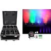 imageRockville Battery PAR Pack 61 White 8 6W RGBWAUV Wash LightsCharging Case Rechargeable Wireless DMX Remote Included Long Battery Life for DJs and Event LightingBlack