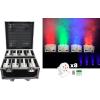 imageRockville Battery PAR Pack 61 White 8 6W RGBWAUV Wash LightsCharging Case Rechargeable Wireless DMX Remote Included Long Battery Life for DJs and Event LightingWhite