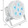 imageRockville Battery PAR Pack 6RF Black LED Wash Lights 36W Each 8 Rechargeable RGBWAUV RF Remote Wireless DMX Charging Case Portable for DJs and Event LightingWhite