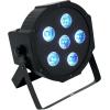 imageRockville Battery PAR Pack 6RF Black LED Wash Lights 36W Each 8 Rechargeable RGBWAUV RF Remote Wireless DMX Charging Case Portable for DJs and Event LightingBlack