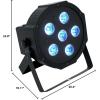 imageRockville Battery PAR Pack 6RF Black LED Wash Lights 36W Each 8 Rechargeable RGBWAUV RF Remote Wireless DMX Charging Case Portable for DJs and Event LightingBlack