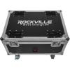imageRockville Best Pack 60 6 Black 54W Battery Wash Lights RGBWAUV Wireless DMX Charging Case LongLife Battery LCD Display for DJs and EventsBlack