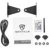 imageRockville Best Strip 60 White 36W Rechargeable Wash Light Bar 6x6W RGBWAUV LEDs Wireless DMX IRC Remote for DJs Events and Stage LightingBlack