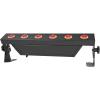 imageRockville Best Strip 60 White 36W Rechargeable Wash Light Bar 6x6W RGBWAUV LEDs Wireless DMX IRC Remote for DJs Events and Stage LightingBlack