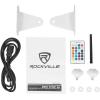 imageRockville Best Strip 60 White 36W Rechargeable Wash Light Bar 6x6W RGBWAUV LEDs Wireless DMX IRC Remote for DJs Events and Stage LightingWhite