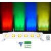 imageRockville Best Strip 60 White 36W Rechargeable Wash Light Bar 6x6W RGBWAUV LEDs Wireless DMX IRC Remote for DJs Events and Stage LightingWhite