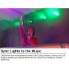 imageRockville MINI RF1 V3 White LED Wash Up Light RGBWAUV Compact App Control Remote LCD Wireless DMX Rechargeable Perfect for DJParty LightingBlack