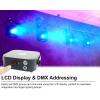 imageRockville MINI RF1 V3 White LED Wash Up Light RGBWAUV Compact App Control Remote LCD Wireless DMX Rechargeable Perfect for DJParty LightingBlack