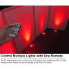 imageRockville MINI RF1 V3 White LED Wash Up Light RGBWAUV Compact App Control Remote LCD Wireless DMX Rechargeable Perfect for DJParty LightingWhite