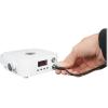 imageRockville MINI RF1 V3 White LED Wash Up Light RGBWAUV Compact App Control Remote LCD Wireless DMX Rechargeable Perfect for DJParty LightingWhite