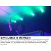 imageRockville MINI RF1 V3 White LED Wash Up Light RGBWAUV Compact App Control Remote LCD Wireless DMX Rechargeable Perfect for DJParty LightingWhite