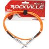 imageRockville RCGT3O 3ft 14 TS to 14 TS Instrument Cable Orange Durable PVC Jacket LowNoise Design HighPurity Copper for Guitarists and Live Performers