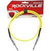 imageRockville RCGT3Y 3ft 14 TS to 14 TS Instrument Cable Yellow PVC Jacket OxygenFree Copper Low Capacitance for Guitarists and Studio Musicians