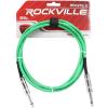 imageRockville RCGT60G 6ft 14 TS to 14 TS Instrument Cable 100 Copper 90 Shielding Green Durable for Guitarists and Live Performances