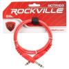 imageRockville RCTR103O 3ft 14 TRS to 14 TRS Balanced Cable 100 Copper NoiseFree Audio Durable Orange PVC Flexible Design for Musicians and Studio RecordingRED