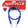 imageRockville RCTR103O 3ft 14 TRS to 14 TRS Balanced Cable 100 Copper NoiseFree Audio Durable Orange PVC Flexible Design for Musicians and Studio RecordingBlue