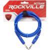 imageRockville RCTR106Y 6ft 14 TRS to 14 TRS Cable 100 Copper Yellow Durable PVC Jacket LowNoise Shielding for Musicians and Studio EngineersBlue