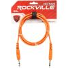 imageRockville RCTR106Y 6ft 14 TRS to 14 TRS Cable 100 Copper Yellow Durable PVC Jacket LowNoise Shielding for Musicians and Studio EngineersOrange