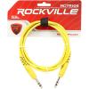 imageRockville RCTR106Y 6ft 14 TRS to 14 TRS Cable 100 Copper Yellow Durable PVC Jacket LowNoise Shielding for Musicians and Studio EngineersYellow