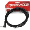 imageRockville RCTR110RB 10ft Nickel Plated 14quot TRS Right Angle to Straight Cable OxygenFree Copper OFC Shielding Durable PVC for Studio and Live Audio