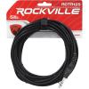 imageRockville RCTR125B 25ft 14 TRS to 14 TRS Cable 100 Copper NickelPlated Connectors 90 Copper Mesh Shielding Durable PVC Jacket for Studio Recording and Live Performances